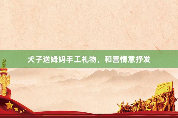犬子送姆妈手工礼物，和善情意抒发